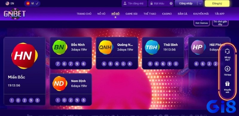 Kho game hấp dẫn tại cổng game Gn bet