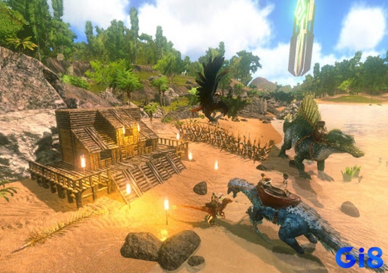 Khám phá môi trường khắc nghiệt và chế tạo vật phẩm trong các game offline như Survival Island