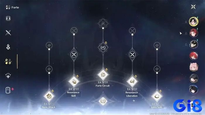 Giao diện World Mode hiển thị các nhân vật có thể mở khóa bằng Memories, Fragments và Ether Drops.